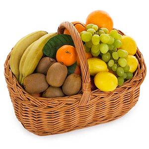Big basket with fruits