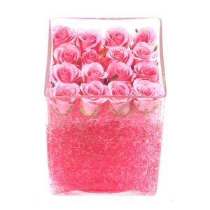 Pink roses in glass