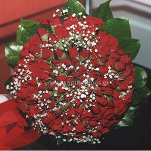 Μπουκέτο Γάμου με κόκκινο τριαντάφυλλο