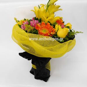 Bouquet with bright flowers